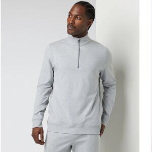 NWOT Vuori Light Gray Half Zip Fleece Pullover // Sz Small (Unisex?)